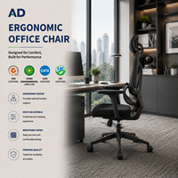 Chaise de bureau ergonomique en maille avec appui-tête, support dorsal réglable, chaise d'ordinateur confortable – Vente en gros Fabricant