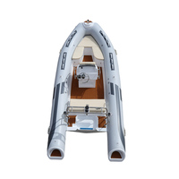 Bateau pneumatique RIB-520E certifié CE pour sports nautiques en plein air, coque en fibre de verre, tube en PVC, bateau de loisirs familial