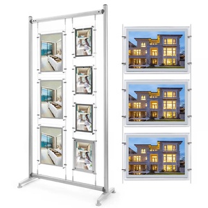 Custom Wall Mounted Acrylic Crystal <b>Light</b> Box for Real Estate Agent Led <b>Window</b> Display Led Hanging <b>Light</b> Box - Product Image 1