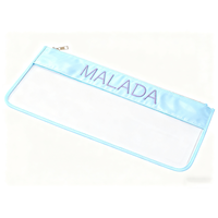 Script Mahjong Bag Logo cousu American Mahjong Set Bag Vert Imperméable PVC Sac vide pour carreaux Mahong