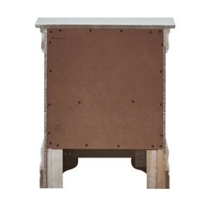 DB Sleek Silver Champagne Nightstand Muebles modernos para el hogar para dormitorio y sala de estar Material de vidrio y madera - Product Image 3
