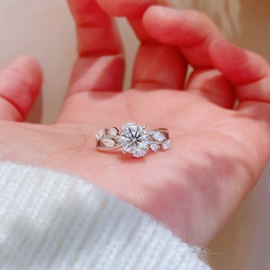 Xinfly PT950 Platinum Diamond <b>Ring</b> Main Stone Setting 1CTS Lab Grown Diamond Wedding Engagement <b>Statement</b> <b>Ring</b> - Product Image 1