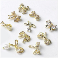 Breloques en zircon pour accessoires de décoration d'ongles, breloques de luxe en diamant pour ongles, strass