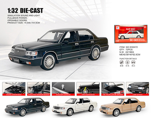 Modèle de berline de luxe Toyo Crown Majest en plastique ABS 1:32 1:24 avec son et lumière et multi-ouvertures |   pour les voitures classiques de Dubaï et d'Arabie Saoudite - Product Image 2