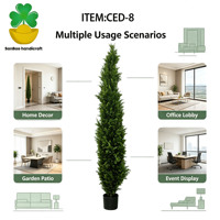 250cm 8FT Künstlicher Italienischer Zypressenbaum Säulenförmig Schlank Künstliche Zimmerpflanze für Hotel Büro Heim Dekoration Großhandel
