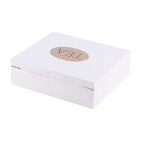 Boîte à thé aux herbes rectangulaire en bois faite à la main Alokozay, saison de Jeddah, KSA
