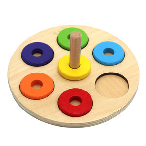 Set di giocattoli Montessori in legno per bambini che imparano i blocchi di riconoscimento del colore per i <span class=keywords><strong>regali</strong></span> delle ragazze dei ragazzi di <span class=keywords><strong>1</strong></span> 2 3 anni - Product Image 2
