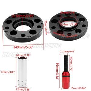 Adaptador Separador de Ruedas de 20 mm para Automóvil, CB 72.56 mm, PCD 5x120 mm, M12x1.5, para BMW Serie 1, 3, 5, 6, 7, 8, Z3, M3, M5, M6, X1 - Product Image 6