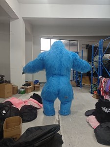 Disfraz de Gorila Inflable Azul de Funtoys, Mascota de Mono de 2.2m, Gorila de 2.6-3m, Personalizable, Anime, Azul, Disfraz de Carnaval - Product Image 2