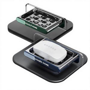 VOSGES-HOME WH001 Soporte de Jabón Transparente de Lujo Ligero para Uso Doméstico, Escurridor sin Acumulación de Agua, Soporte Simple para Jabón en Barra - Product Image 1