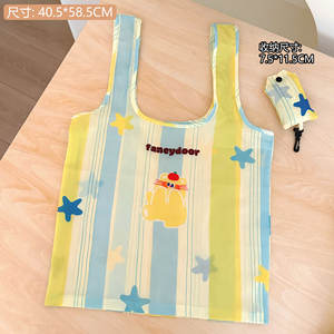 かわいい漫画ポリエステルショッピングバッグポータブル折りたたみ収納防水ハンドバッグ旅行スーパーマーケットバッグ - Product Image 5