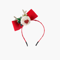 Serre-tête à motif de dessin animé de renne avec boucle en forme de croix de citron, cadeau de vacances, décoration de fête, produits de Noël disponibles en gros