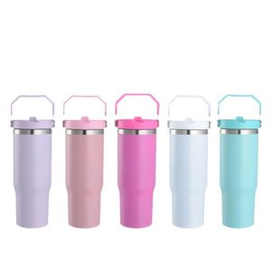 Mug isotherme portable de haute qualité en acier inoxydable à double paroi de 600 ml, forme carrée avec paille, idéal pour les voyages - Product Image 2