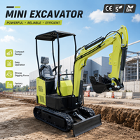 Mini-excavatrice 1,2 tonne la plus vendue, certifiée CE EPA Euro5, avec chenilles en caoutchouc, pour travaux agricoles, jardinage, tranchées et construction, fournisseur en gros, export