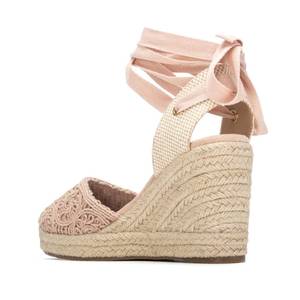 Espadrilles compensées Xti pour femme, couleur poudre, talon de 9 cm, sandales d'été - Product Image 3