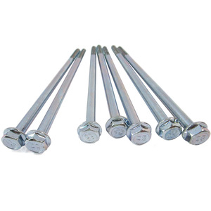 Pernos de Brida M6*130 para Maquinaria Agrícola, Piezas de Generador Diésel, Recubrimiento de Zinc Azul-Blanco para Prevención de Óxido, Lisos - Product Image 5