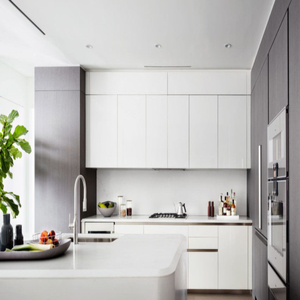 Độ Bóng Cao Màu Trắng Sơn Mài Bằng Gỗ Đơn Vị Nhà Bếp L Shape Modular Tủ Bếp - Product Image 6