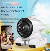 Cámara Inteligente para Mascotas, Robot de Patrulla Automática, Cámara de Seguridad HD de 2MP, Control Remoto por Aplicación, Audio Bidireccional