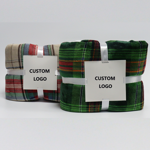 Nuovi doppi strati stampa a quadri Sherpa invernale coperta per divano letto divano - Product Image 1