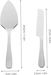 Juego de Cubiertos de Acero Inoxidable 430 de 4 Piezas, Color Plata y Dorado, para Pastel, Espátula, para Bodas, Venta al por Mayor - Product Image 2