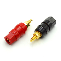 Bornes rouge et noir, connecteur d'amplificateur, borne de liaison, poste banane, prise de haut-parleur, prise adaptateur