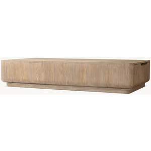 Villa-Grade Oak Veneers <strong>Crafted</strong> Sturdy Living Room Coffee <strong>Table</strong> <strong>With</strong> <strong>Storage</strong> Drawers - Product Image 2