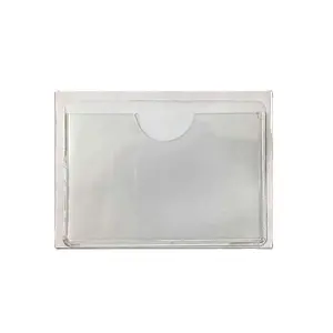 Clear Glue Press-On Vinyl Envelopes Self Adhesive Back Sticky Pouch Carton Price Tag Label Placard Parking Permit Card Holder