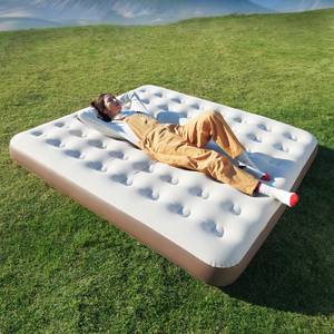 Matelas Gonflable <span class=keywords><strong>d</strong></span>'Extérieur à Prix <span class=keywords><strong>d</strong></span>'Usine, Simple ou Double, en PVC Floqué, <span class=keywords><strong>Lit</strong></span> <span class=keywords><strong>d</strong></span>'Air pour le Camping et les Voyages avec Pompe Intégrée - Product Image 2