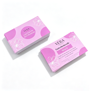 Tarjetas de Descuento con Diseño Floral Rosa Personalizadas para Marcas de Moda, Tarjetas de Agradecimiento para Pequeñas Empresas - Product Image 2