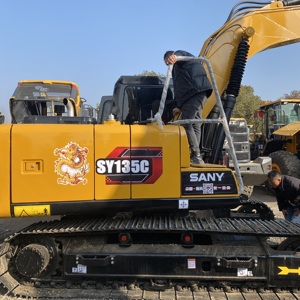 Pelle sur chenilles SANY 13.5Ton SY135C marque originale excellente Performance utilisé équipement mécanique moteur boîte de vitesses pompe - Product Image 3