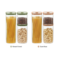 Couvercles en verre trempé écologiques, récipients de stockage de nourriture sèche en verre borosilicate hermétiques pour la cuisine