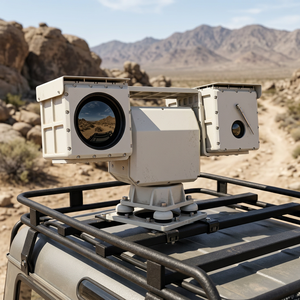 Port Infrastructure Monitoring Wide Area Detection Dual Telephoto Lens Long Range <b>Thermal</b> PTZ Camera - Product Image 1