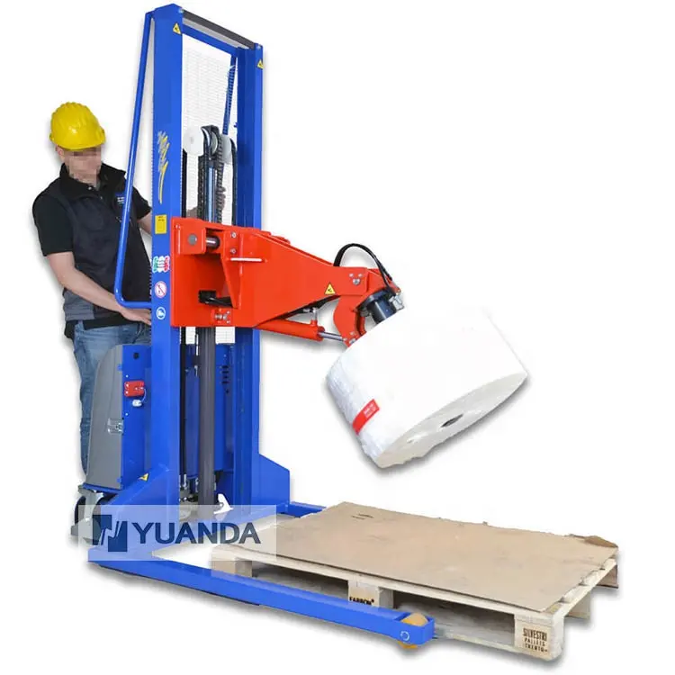 Rulo kaldırıcı rotator lift ve taşımak kağıt rulosu gelen iç pick up plastik film makara its çekirdek