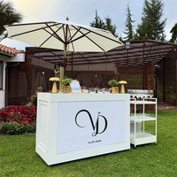 Table de bar à vin et champagne ZKAI pour mariage, stand en PVC avec logo personnalisé, chariot à bonbons pour événements festifs