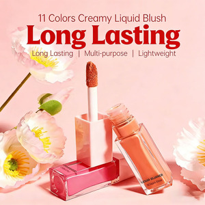 Rubor Líquido al por Mayor con Etiqueta Privada y Logotipo Personalizado, Tinte Labial y para Mejillas, Crema de Maquillaje, Rubor en Barra Rosa, Rubor Líquido en Crema - Product Image 2
