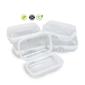 POSH DREAMS Mini caja de almacenamiento transparente apilable con etiqueta interna personalizable almacenamiento comestible impermeable y anticongelante