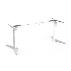 ZGO Low Noise Ergonomic Office Furniture Escritorio 2 Segments Height Adjustable Desks Lifting Column