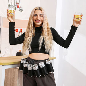 स्टॉक एडजस्टेबल <span class=keywords><strong>6</strong></span> पैक बीयर बेल्ट धारक पुरुषों के लिए पुरुषों महिला बीयर बेल्ट होल्स्टर - Product Image 2