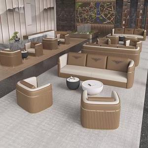 Office <b>Sofa</b> <b>Set</b> PU Leather Modular High-Density Sponge Commercial Venues Reception Area - Product Image 5