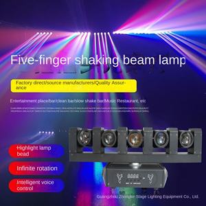 Lámpara LED Giratoria con Control <span class=keywords><strong>de</strong></span> <span class=keywords><strong>Voz</strong></span>, Luz <span class=keywords><strong>de</strong></span> Cabeza Vibrante con Espada <span class=keywords><strong>de</strong></span> Cinco Dedos, DMX512, para Iluminación <span class=keywords><strong>de</strong></span> Escenario, 40W, Novedad - Product Image 2