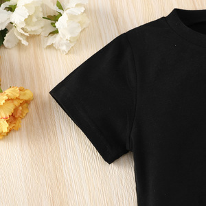 Traje Infantil de Manga Corta para Niño, Combinación de Colores Negro, Blanco y Gris, para Verano - Product Image 5