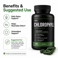 Capsules de Chlorophylle Premium OEM Marque Privée Chlorophylline Cuivre-Sodique Spiruline Alfalfa Marque Blanche Qualité Professionnelle Vrac