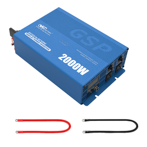 อินเวอร์เตอร์แปลงไฟ GSP 12V 2000W แบบ Pure Sine Wave จากไฟ DC เป็นไฟ AC สำหรับรถยนต์ รถบ้าน รถบรรทุก บ้าน ที่พักอาศัย ภายนอกอาคาร ใช้ในกรณีฉุกเฉิน ใช้กับพลังงานแสงอาทิตย์ - Product Image 1