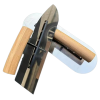 Truelle de construction en acier inoxydable auto-nivelante avec manche en bois confortable pour sols en époxy – Fourniture directe usine