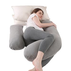 وسادة كاملة للجسم للحوامل على شكل حرف J مع غطاء قابل للإزالة وسائد نوم للحوامل ناعمة للغاية عالية الجودة للنوم على الجانبين - Product Image 1