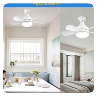 Ampoule LED avec ventilateur à 5 pales et douille E27, 3 températures de couleur réglables, intensité variable
