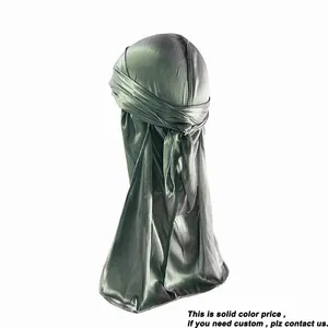Durags Wholesale 360 Wave Long Tails Headwraps Custom Printing Durags Stretchable Silky Durags