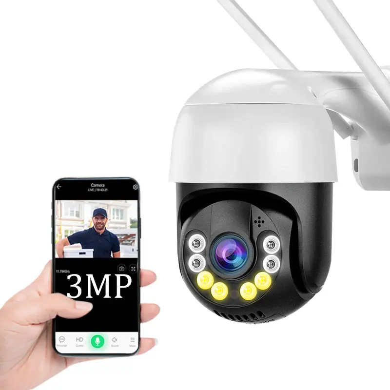 XM App iCSee CCTV Camera H.265 Dome Security Wireless Two Way Audio Video Surveillance 3MP WiFi IP Camera Network Outdoor PTZ
