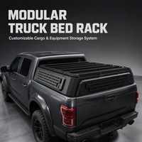 Support de chargement pour benne de pick-up avec rails latéraux et barres transversales pour le rangement et le transport d'équipement