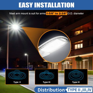 Lampe LED extérieure intelligente étanche IP65 en aluminium, 70W, 100W, 135W, 200W, pour jardin, en stock aux États-Unis - Product Image 6
